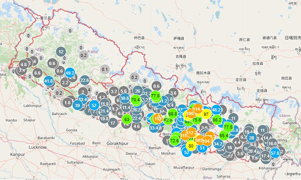 आज पनि मुसलधारे वर्षा हुने